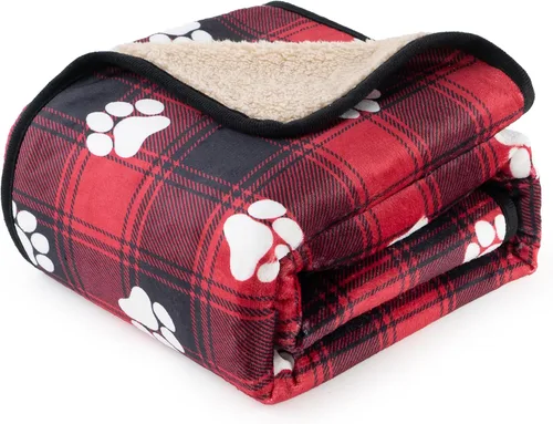 Vista 12 de Mantas impermeables para mascotas, manta de 30 x 40 pulgadas para gatos de interior, protector suave y esponjoso para sofá, coche y cama, manta