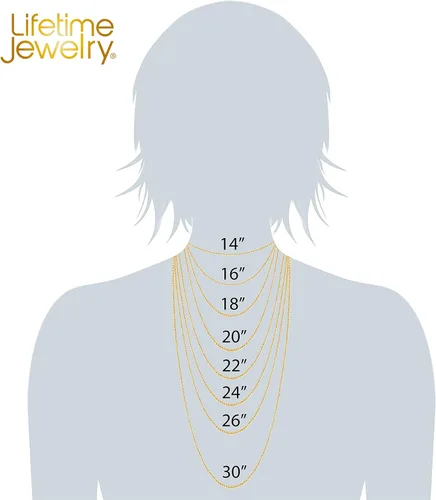 Vista 6 de LIFETIME JEWELRY 1mm Gold Chain for Men & Women 24k Real Gold Plated Diamond Cut Rope Chain 14 to 30 Inch