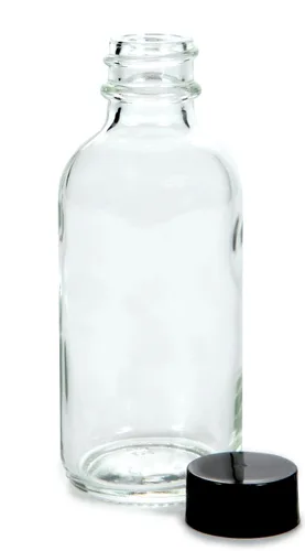 Vista 5 de Vivaplex, 12, botellas de vidrio transparentes, de 2 onzas, con tapas
