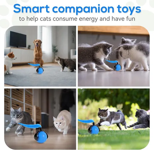 Vista 6 de Juguetes interactivos inteligentes para gatos para interiores, bola automática para mascotas, juguete de caza para gatitos, 3 modos estimulantes