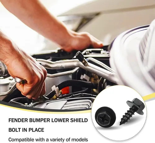 Vista 5 de 10 pernos de fijación autorroscantes para automóvil, tornillos de fijación de cuerpo inferior para parachoques de guardabarros, piezas de repuesto