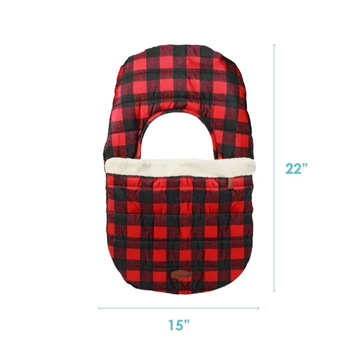 Vista 7 de JJ Cole Funda de asiento de coche de invierno para bebé, funda de asiento de automóvil de invierno para asiento de bebé o cochecito - Fundas