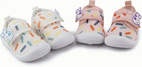 Vista 2 de WILLFUN Toddler Squeaky Shoes Baby Boy Girl First-Walking Sneakers Infant Soft Sole Little Kid Trainers for 0-3-Year-old First Walkers