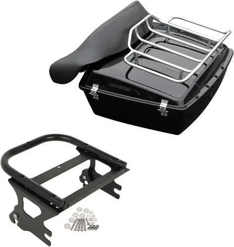 Vista 19 de TCMT Juego de maletero picado de 10.7 pulgadas para Harley Touring 1997-2013 Road King Road Glide Street Glide Electra Glide Pack
