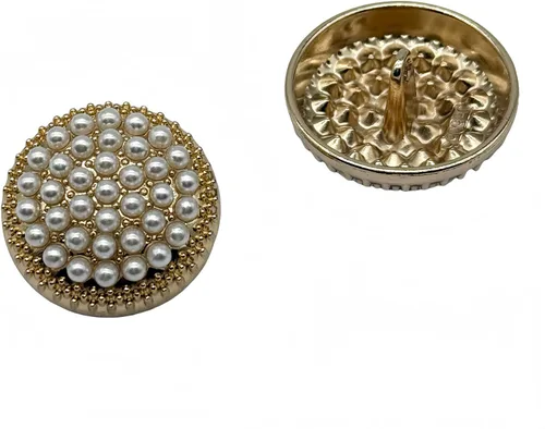 Vista 11 de 10 unidades de botones redondos de metal con diamantes de imitación para ropa, accesorios de costura DIY, decoración de boda, venta al por mayor
