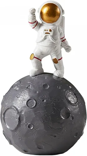 Vista 5 de Gaolinci Astronaut & Planet - Banco de monedas, caja de dinero, alcancía, decoración del hogar