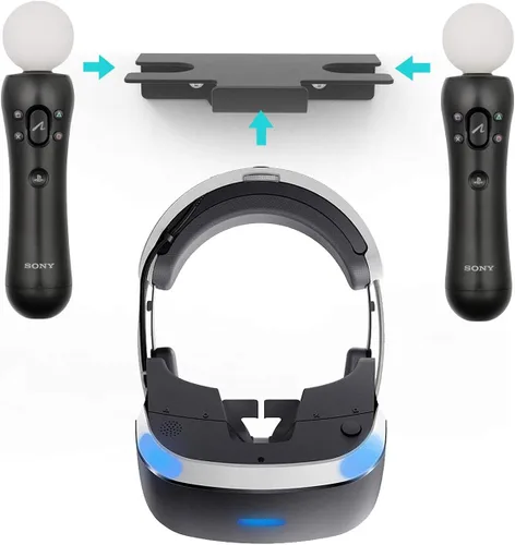 Vista 6 de Monzlteck Wall Mount Holder for PSVRPlaystation VR Headset Move Controllers HolderSpace Saving