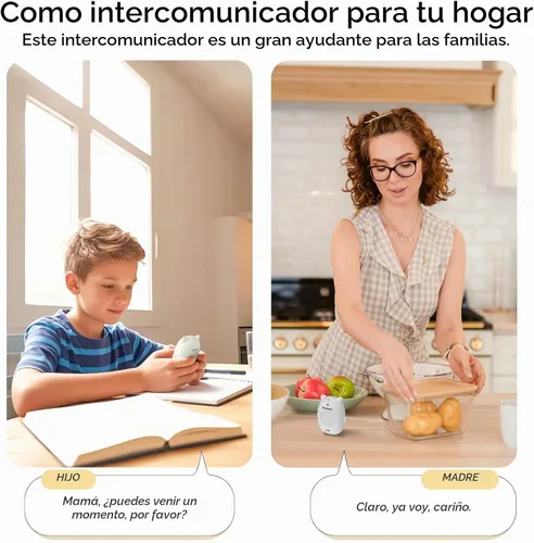 Vista 4 de Monitor de audio para bebés con batería recargable, intercomunicador inalámbrico dúplex completo con rango de 1000 pies, monitor de bebé solo