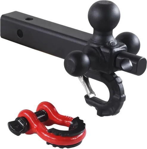 Vista 3 de TOPTOW Enganche de remolque de tres bolas con bolas de enganche triple negro mate de 1-7/8 pulgadas, 2 pulgadas, 2-5/16 pulgadas, multiajuste