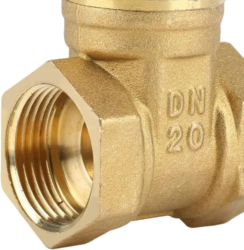 Vista 5 de Válvula de compuerta de latón roscada DN20 de 3/4 de pulgada Válvula manual de dos vías para aplicaciones de agua, aceite, gas, vapor, válvula