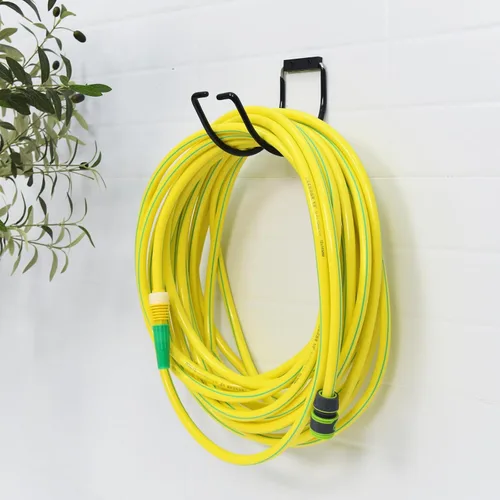 Vista 6 de Soporte para manguera de jardín, colgador de manguera de agua montado en la pared, gancho de manguera sólido de acero inoxidable 304 con capacidad