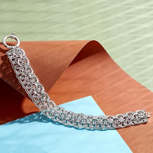 Vista 4 de Ross-Simons Sterling Silver Multi-Circle Link Bracelet