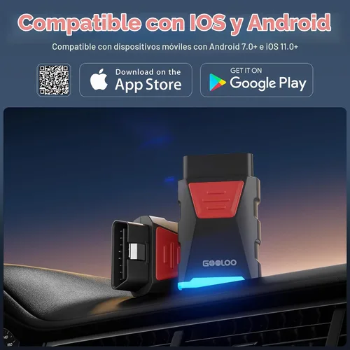 Vista 9 de GOOLOO DS100 OBD2 escáner Bluetooth, lector de código de coche OBDII para iOS y Android