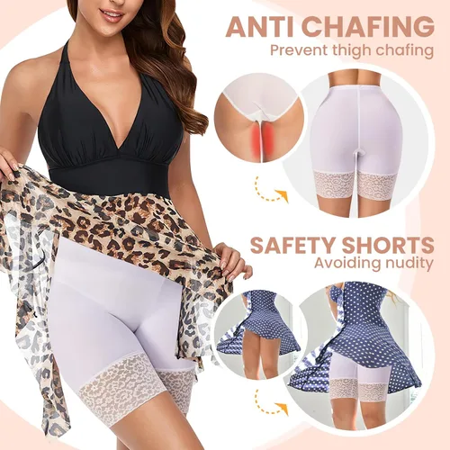 Vista 4 de Anygirl Slip Shorts for Under Dresses Tummy Control Shapewear Shorts Thigh Slimmer Boyshorts Panties Shorts for Under Dresses