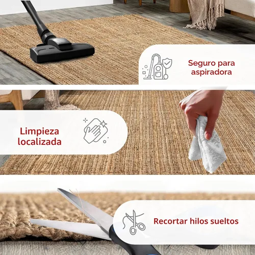 Vista 5 de nuLOOM - Alfombra Ashli tejida a mano, natural, 9'6" x 13'6", estilo granja, de yute, suave y texturizada, alta resistencia al tráfico, resistente a