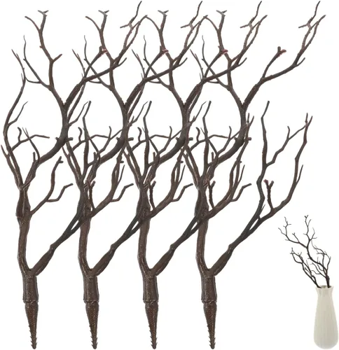 Vista 10 de VICASKY 4 ramas de árbol de cornamenta artificial de Halloween de 13.76 pulgadas, rama de asta de bruja artística, ramas decorativas de plantas