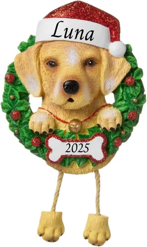 Vista 27 de Adornos personalizados para árbol de Navidad 2024 para mascotas – Razas de perros Beagle – Adorno personalizado de Feliz Navidad – Recuerdo