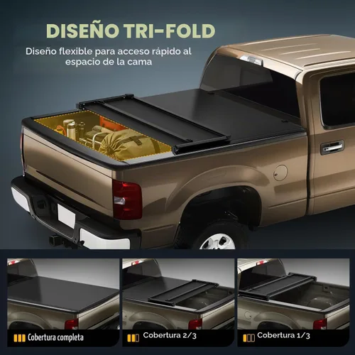 Vista 2 de Auto Dynasty - Cubierta suave de tres pliegues para Nissan Frontier 2005-2025 de 5 pies