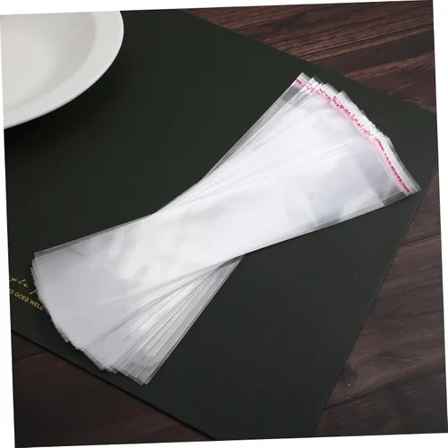 Vista 8 de VORCOOL 200 piezas de adhesivo OPP grueso autosellante transparente largo para galletas de panadería, Navidad, Halloween, fiesta, regalo decorativo