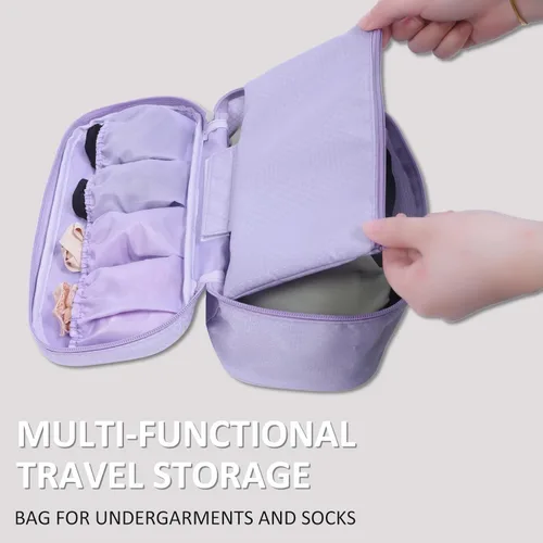 Vista 5 de COVAX Cubos de embalaje para maletas, juego de 5 bolsas organizadoras de equipaje de viaje y cubos de almacenamiento para mujeres y hombres