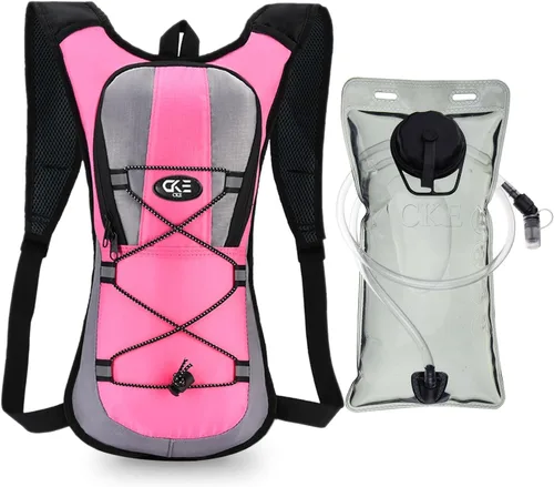 Vista 8 de Mochila de Hidratación Paquete de Hidratación Mochila de Agua con Bolsa de Hidratación de 2L (70 onzas) para Hombres Mujeres Niños para Correr