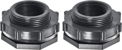Vista 13 de M METERXITY Paquete de 2 accesorios de mamparo de PVC – Conector de tanque de agua de doble rosca, con junta de silicona, para acuarios