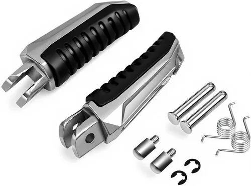 Vista 4 de Estriberas delanteras y traseras de motocicleta compatibles con Suzuki V-Strom DL650 DL1000 GSX1300R Hayabusa 2008-2020 – Reposapiés de aluminio