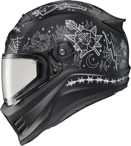 Vista 15 de ScorpionEXO Covert FX - Casco integral para motocicleta adulto estilo Street Fighter - bolsillos para altavoces con Bluetooth, certificación DOT ECE