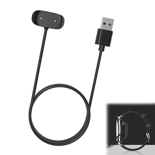 Vista 7 de Cable magnético de cargador de reloj inteligente, protección contra sobrecorriente integrada de 2 pines de 3.3 pies 5V1A USB-A, accesorios
