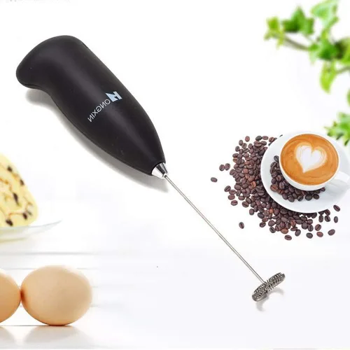 Vista 6 de Mezclador de bebidas duradero Mezclador de café de mano, agitador de crema, mezclador de huevos, batidora de cocina, espumador de leche eléctrico
