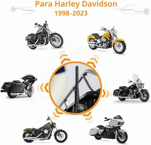 Vista 2 de KSaAuto Antena corta de 4.5 pulgadas para motocicleta Harley Davidson 1998-2026 accesorios de repuesto de antenas