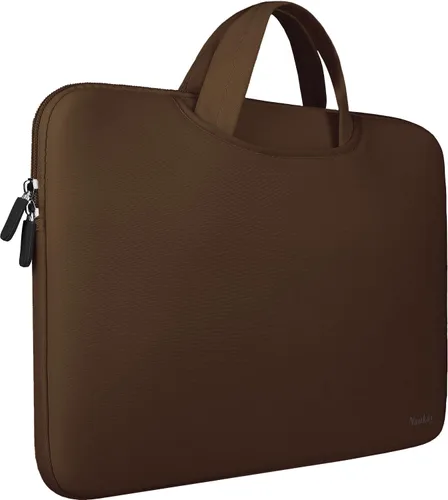 Vista 8 de Funda para portátil de 15.6 pulgadas, maletín resistente para viajes con asa y bolsillos extra, funda protectora para computadora compatible con HP