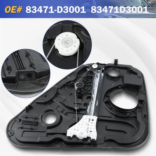 Vista 6 de X4XZ Elevalunas trasero izquierdo de fábrica OEM sin motor para Hyundai Tucson 83471D3001 83471-D3001 2016-2020