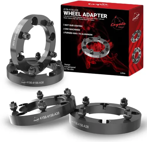 Vista 7 de Wheel Accessories Parts 2 piezas de espaciadores de rueda para ATV UTV de 4 en 156 mm 4x156 mm, 1 pulgada de espesor, 130 mm de buje, perno de rosca