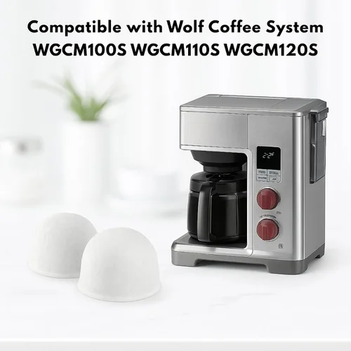 Vista 3 de Paquete de 6 cápsulas de filtro de agua Nispira WGCM350 de repuesto para sistema de cafetera Wolf Gourmet, 10 tazas WGCM100S WGCM110S WGCM120S