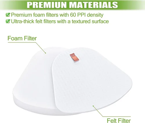 Vista 5 de Filtros para Shark Navigator Lift Away Deluxe ZU503AMZ NV360 NV352 NV370 NV358 NV355 NV351 NV356E UV540 NV350 NV356, comparado con la parte # XFF350