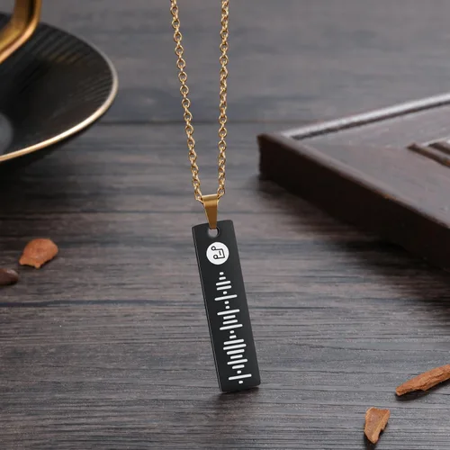 Vista 5 de ALBERTBAND Regalos de Navidad, collar de Spotify personalizado con música personalizada para mujer, collar de código de Spotify personalizado