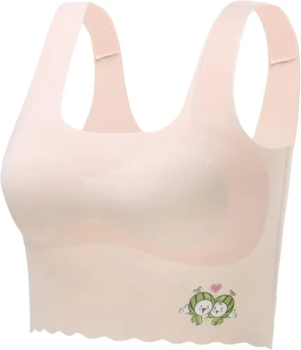 Vista 3 de Girls Training Bra-Racerback Sports Seamless Bras, Teen Bra Comfort Seamless, Girls Bra with Removable Mini-A Cup Pad