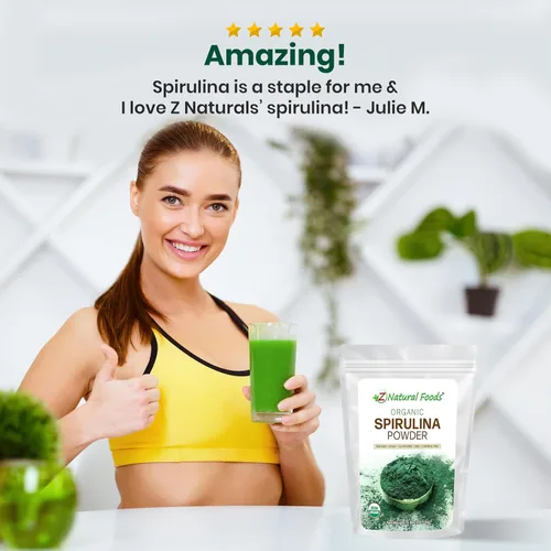 Vista 7 de Polvo orgánico de espirulina – 5 libras – Increíble superalimento de algas verdes azules – rico en aminoácidos, vitaminas y minerales – Mezcla