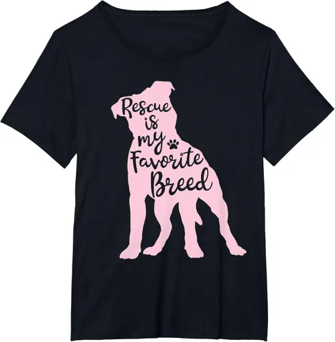Vista 70 de Pitbull Rescue Is my Favorite Breed Dog Pit Bull Mama - Camiseta, Negro, S