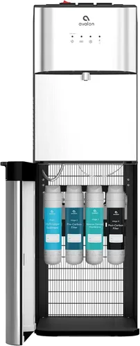 Vista 10 de Avalon dispensador de agua refrigerada, agua sin botella, de limpiado automático y grado comercial. 3 configuraciones de temperatura. Agua caliente