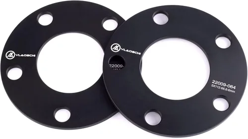 Vista 9 de Separadores de rueda forjados negros 5x112 centrados en el cubo con 3 mm y orificio central de 66.56 mm (sin labio) Compatibles