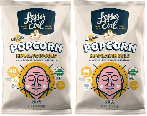 Vista 26 de LesserEvil Palomitas de maíz orgánicas "Avocado-licious", exclusivo de Amazon, calidad premium, mínimamente procesado, sin aceite vegetal, 4.6