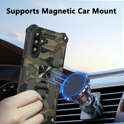 Vista 2 de CCSmall Funda de camuflaje para Samsung Galaxy A13, de grado militar, a prueba de golpes, resistente, funda protectora para teléfono con soporte