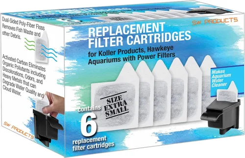 Vista 8 de Paquete de 12 cartuchos de filtro XS para acuario, cartucho de repuesto para peceras Koller Products