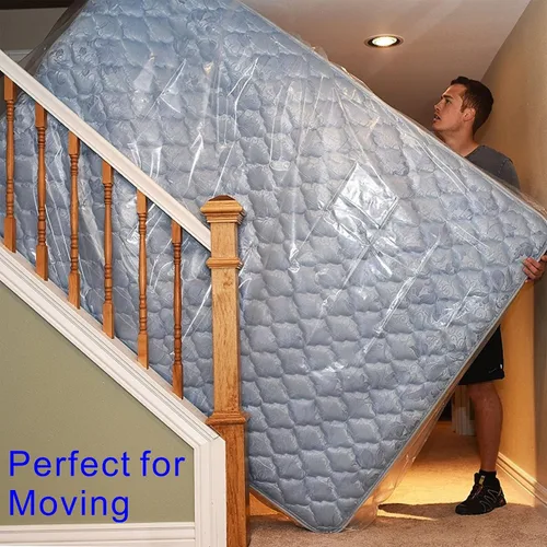 Vista 7 de ComfortHome Bolsa de colchón extra gruesa sellable de 4 mil, con tira adhesiva para mover y almacenar, resistente, se adapta a tamaño King y Cal