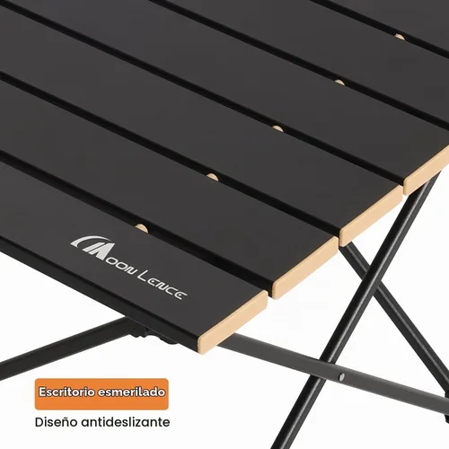 Vista 8 de MOON LENCE Mesa de camping plegable ultraligera, compacta, portátil con bolsa de transporte, para cocinar al aire libre, picnic, campamento, barco