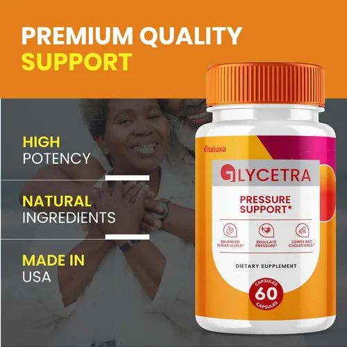 Vista 2 de Paquete de 2 cápsulas de glicetra, suplemento de apoyo de sangre de glicetra, fórmula avanzada, mezcla premium, flujo de equilibrio natural