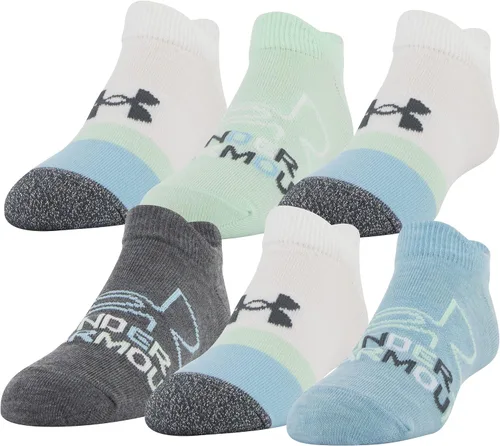 Vista 23 de Under Armour Calcetines ligeros invisibles Essential 2.0 para niños (paquete de 6)
