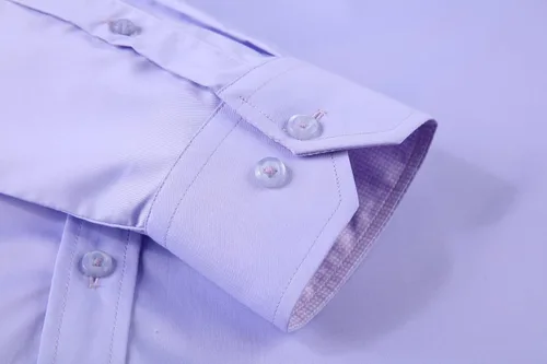 Vista 4 de Alex Vando Camisas de vestir para hombre, sin arrugas, ajuste regular, rayón elástico, de bambú, camisa con botones